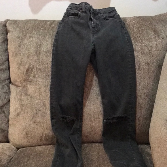 Top shop Jaime high rise jean. Black/Grey. Size 24 - Picture 2 of 2